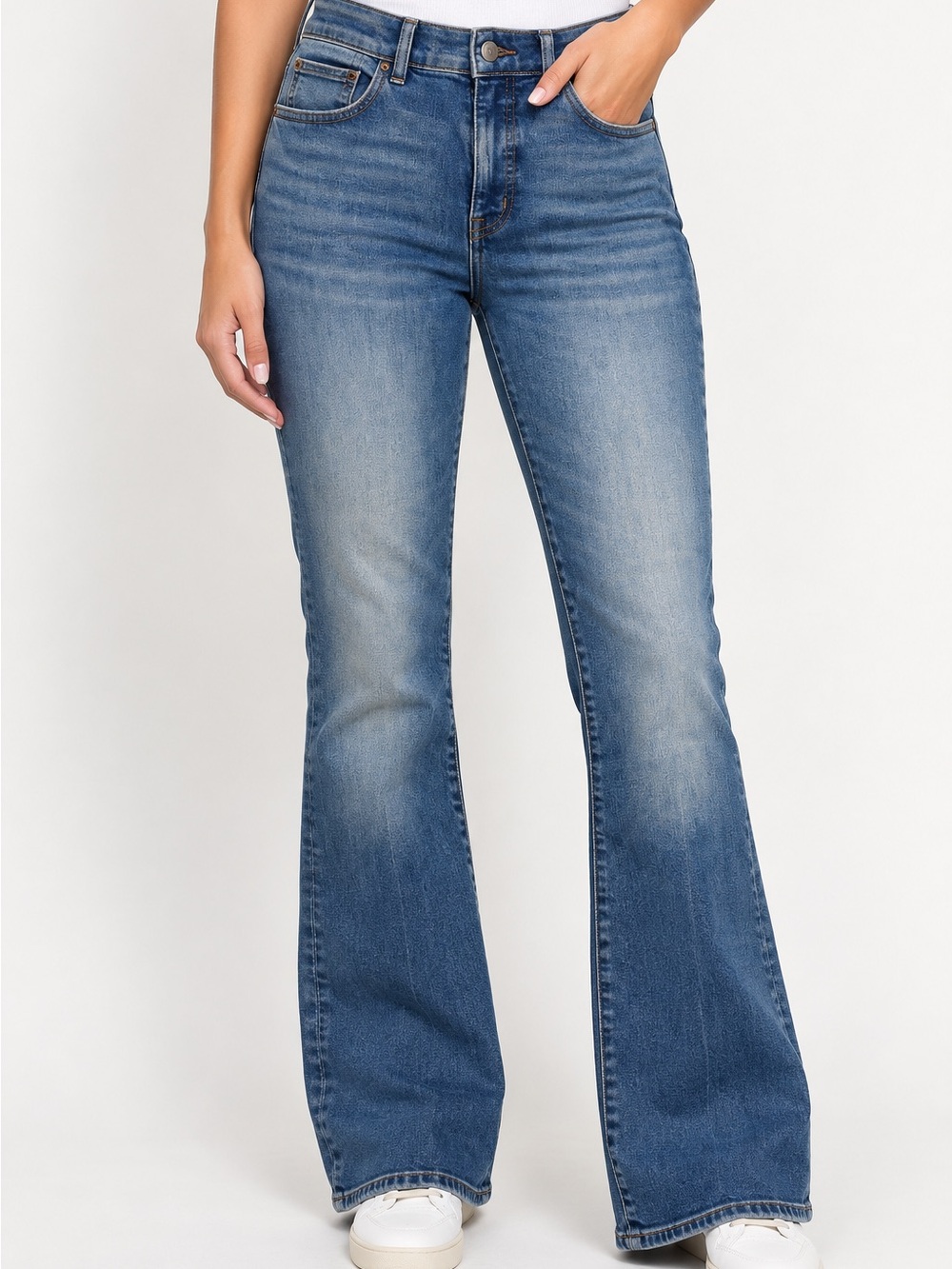 Madewell Medium Blue wash Flare Jeans - High-Rise Women's Denim size 28 bootcut